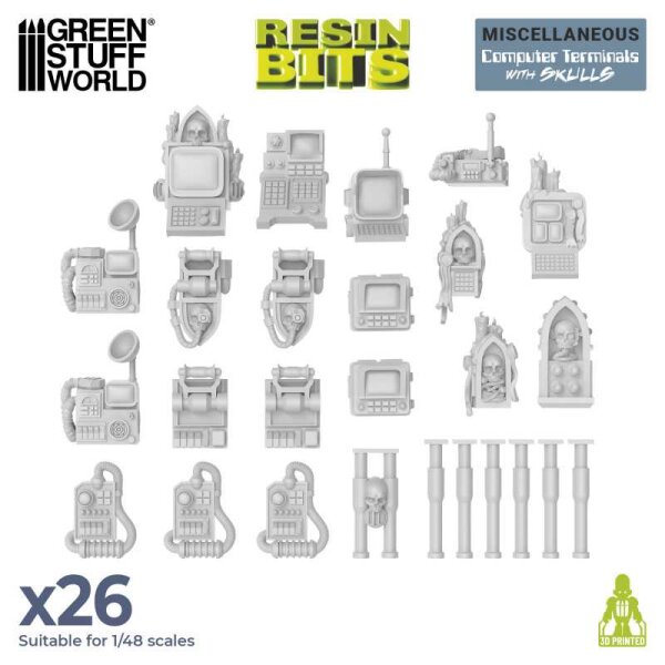 Green Stuff World - Computer Terminals with Skulls