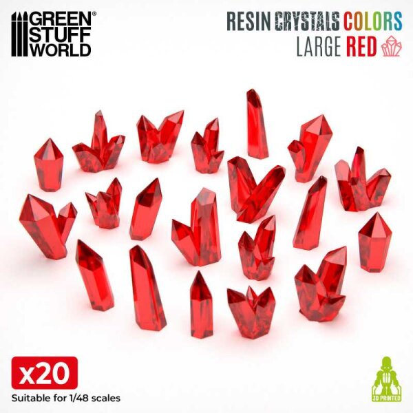 Green Stuff World - RED Resin Crystals - Large