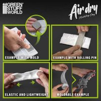 Green Stuff World - Air Dry Foam Clay 250gr. - Black