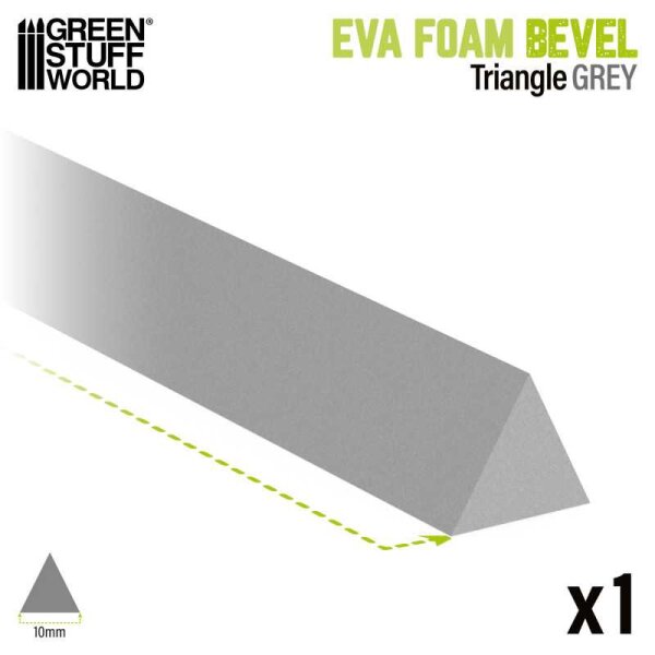 Green Stuff World - EVA foam bevels - Triangle 10 mm