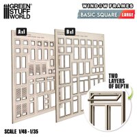 Green Stuff World - Basic Square Miniature Windows - Large