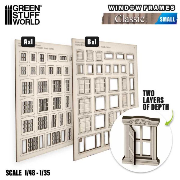 Green Stuff World - Classic Miniature Windows - Small