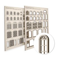 Green Stuff World - Arched Classic Miniature Windows - Large