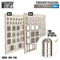 Green Stuff World - Arched Classic Miniature Windows - Small