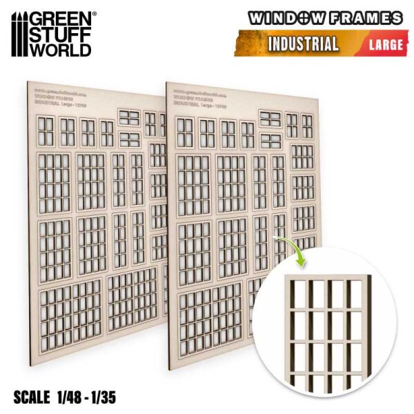 Green Stuff World - Industrial Miniature Windows - Large