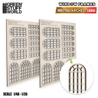 Green Stuff World - Industrial Arched Miniature Windows -...