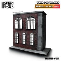Green Stuff World - Industrial Arched Miniature Windows - Large