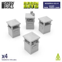Green Stuff World - Park Trash Cans - Square