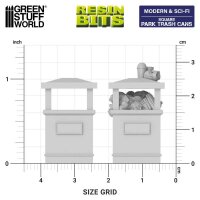Green Stuff World - Park Trash Cans - Square