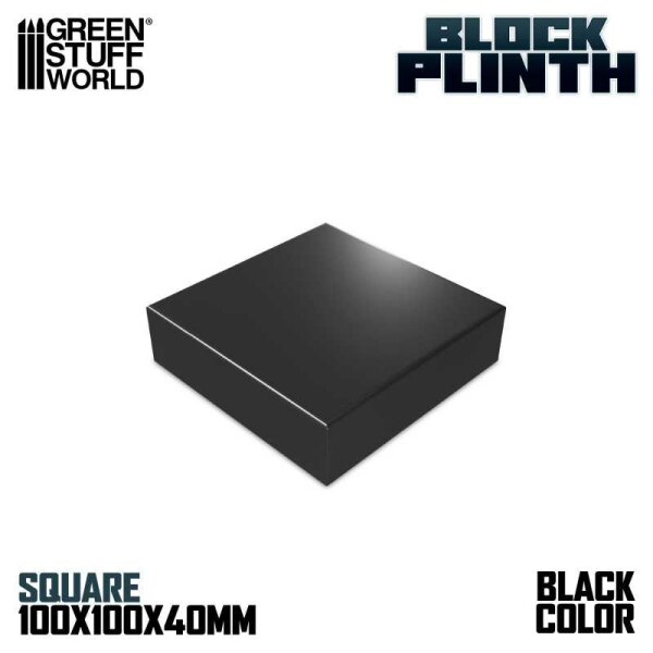 Green Stuff World - Square plinth 10x10 cm - Black
