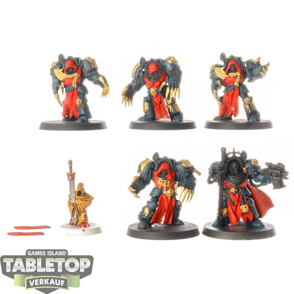 Dark Angels - 5 x Deathwing Terminator Squad - teilweise bemalt