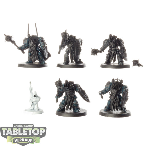 Dark Angels - 5 x Deathwing Knights klassisch - teilweise bemalt