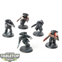Space Marines - 5x Assault Intercessors - teilweise bemalt