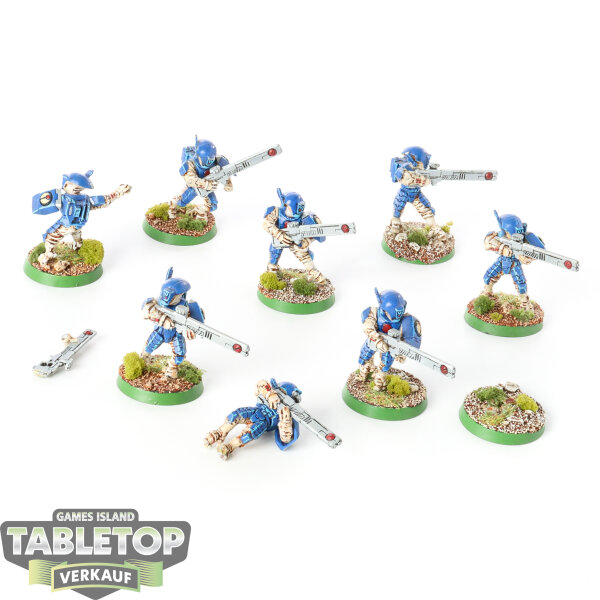 Tau Empire - 8 Fire Warriors Strike Team - bemalt