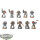 Space Wolves - 10 Grey Hunters - bemalt