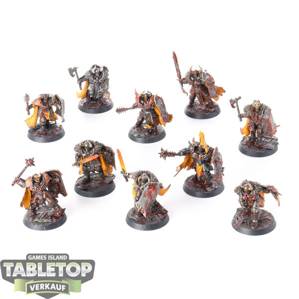 Slaves to Darkness - 10 x Chaos Warriors - bemalt