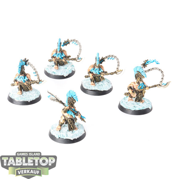 Fyreslayers - 5 x Hearthguard Berzerkers - teilweise bemalt