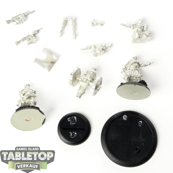 Cygnar - 4 Trencher Cannon Crew - unbemalt