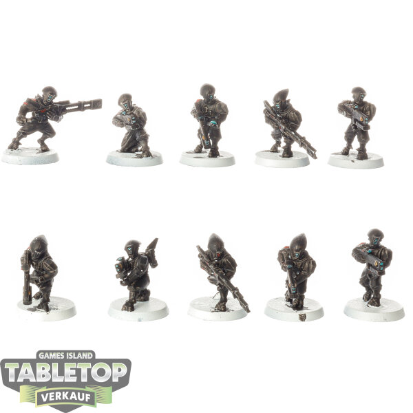 Tau Empire - 10 x Pathfinder Team - bemalt