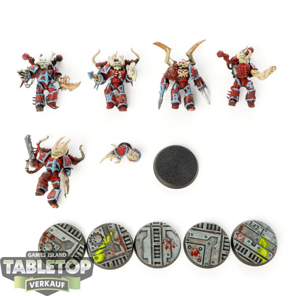 Chaos Space Marines - 5 x Possessed klassisch - teilweise bemalt