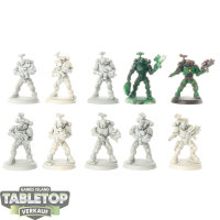 Space Marines - 10 x Primaris Incursors - teilweise bemalt