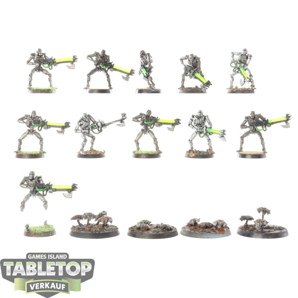 Necrons - 12x Necron Warriors - klassisch - teilweise bemalt