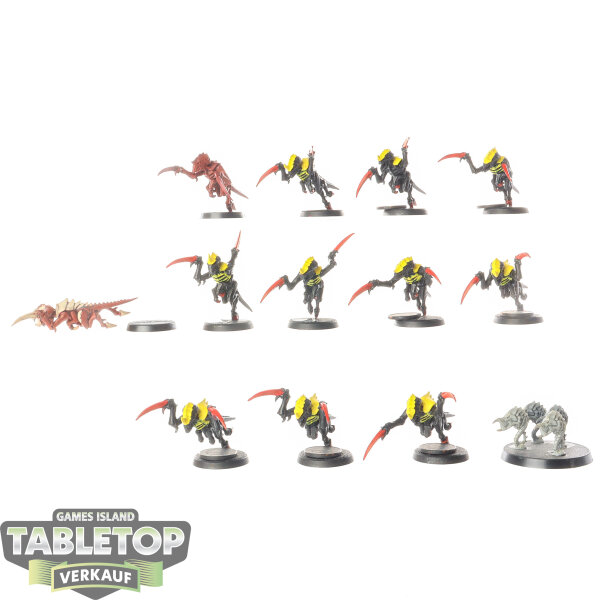 Tyraniden - 12 x Hormagaunts klassisch - teilweise bemalt
