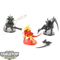 Tyraniden - 3 x Tyranid Warriors - teilweise bemalt