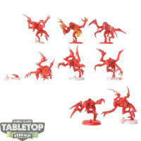 Tyraniden - 8 x Genestealers klassisch - teilweise bemalt
