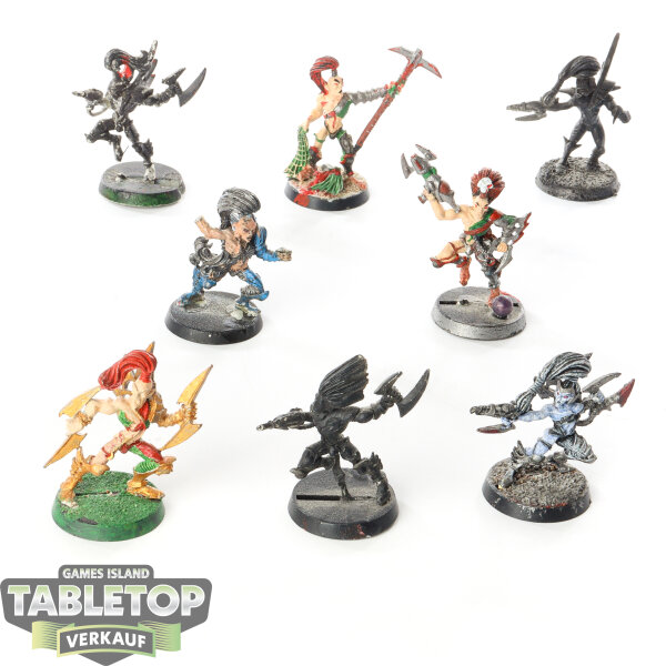Drukhari - 8 x Wychs klassisch - teilweise bemalt