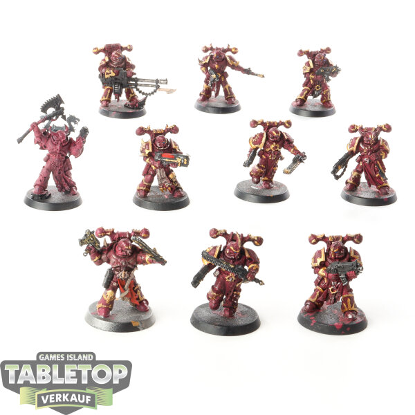 Chaos Space Marines - 10 x Legionaries - teilweise bemalt