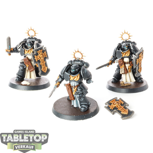 Space Marines - 3 Bladeguard Veterans - bemalt