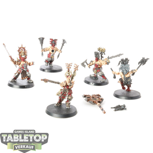 Blades of Khorne - 5 Skullreapers - bemalt