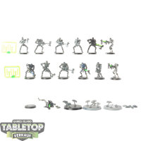 Necrons - 13x Necron Warriors klassisch - teilweise bemalt