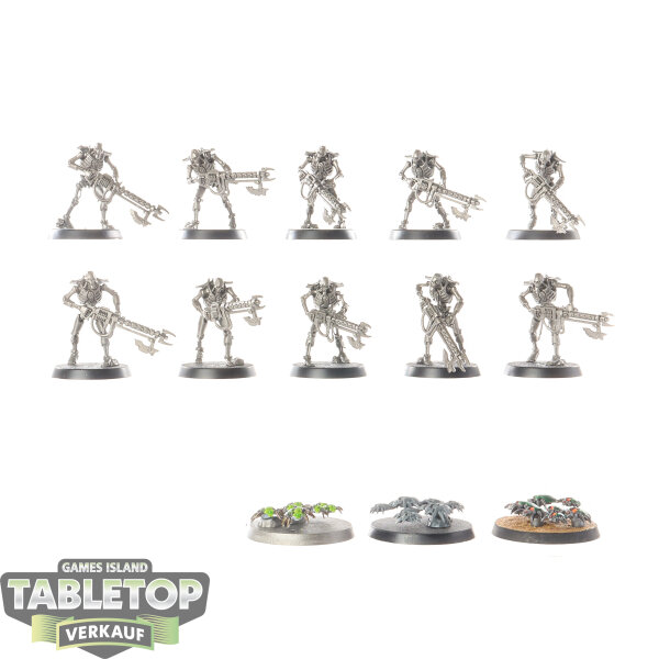Necrons - 10 x Necron Warriors - teilweise bemalt