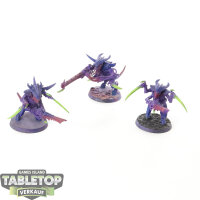Tyraniden - 3 x Tyranid Warriors - teilweise bemalt