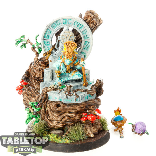 Miniaturen - Gecko Champion on Palanquin - bemalt