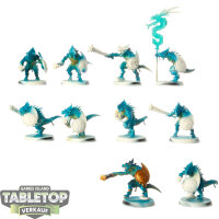 Seraphon - 10x Saurus Warriors - teilweise bemalt