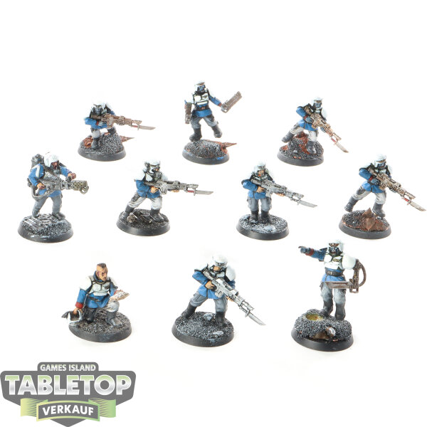 Astra Militarum - 10 Cadian Shock Troops - bemalt