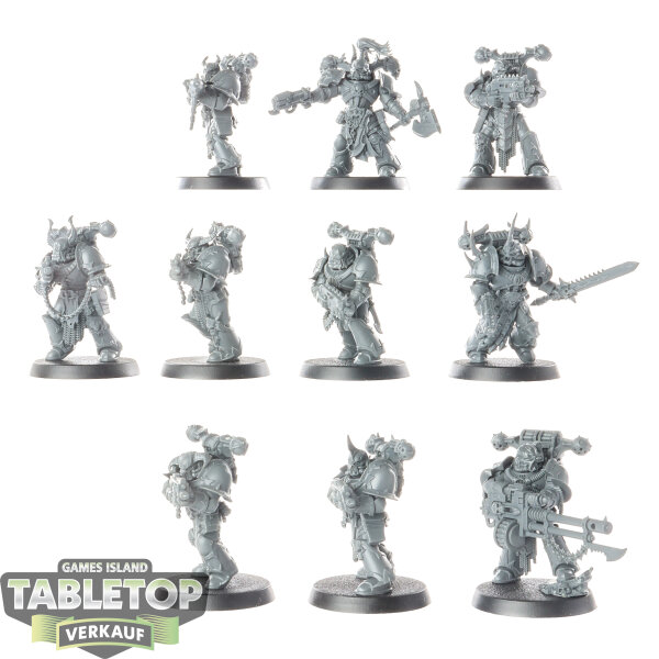 Chaos Space Marines - 10 x Legionaries - unbemalt