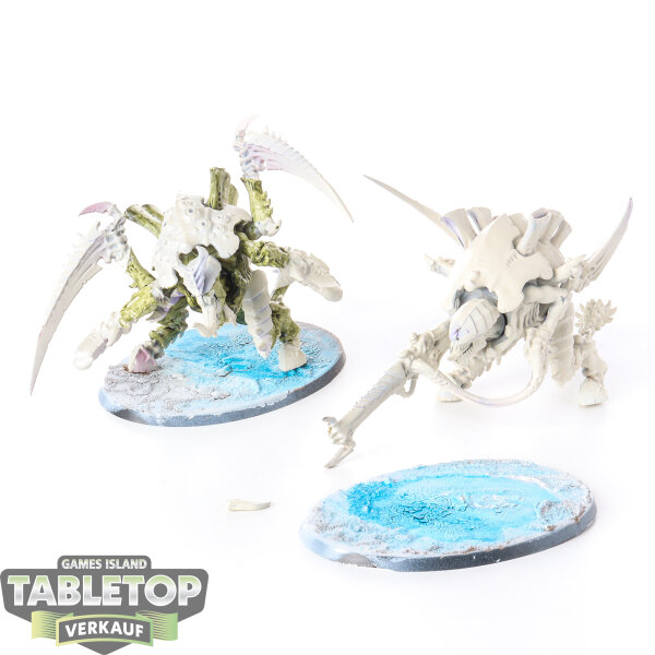 Tyraniden - 2x Carnifex Brood - teilweise bemalt