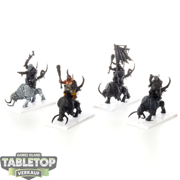 Ogor Mawtribes - 4x Mournfang Pack - teilweise bemalt
