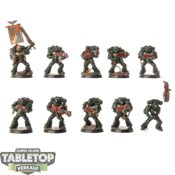 Dark Angels - 10x Tactical Squad - klassisch - bemalt
