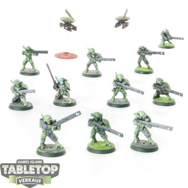 Tau Empire - 10 x Fire Warriors Strike Team - bemalt