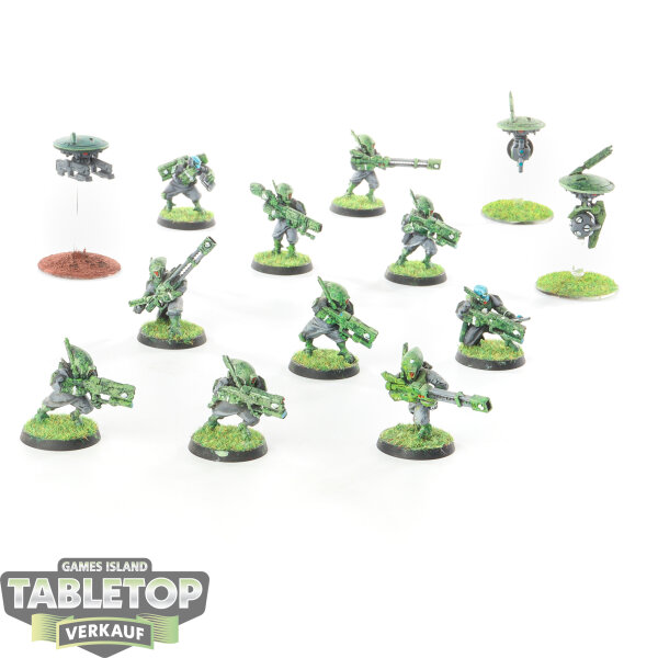 Tau Empire - 10 x Pathfinder Team - bemalt