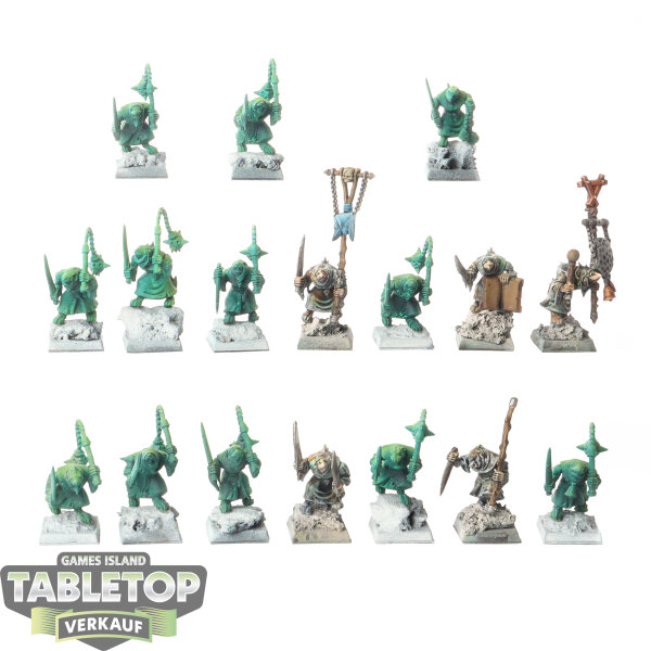 Skaven - 17 x Plague Monks - teilweise bemalt