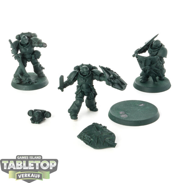 Black Templars - 3 x Bladeguard Veterans - teilweise bemalt