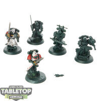 Dark Angels - 5 x Company Veterans - teilweise bemalt