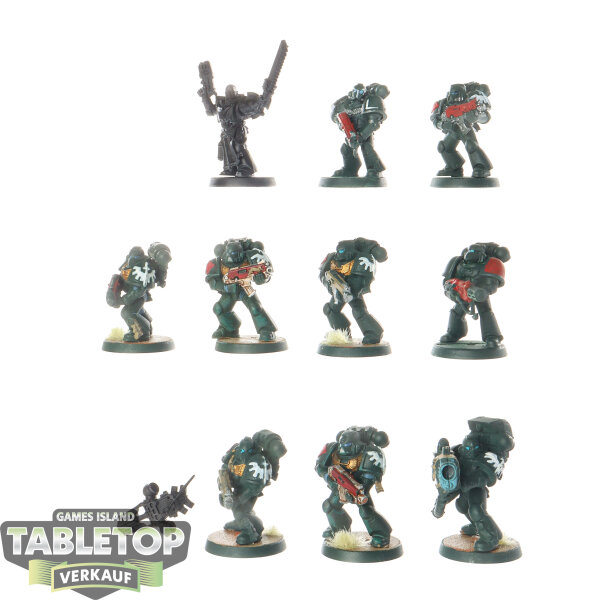 Dark Angels - 10 x Tactical Squad (Classic) - teilweise bemalt