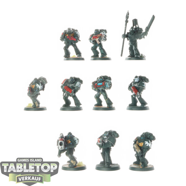 Dark Angels - 10 x Tactical Squad (Classic) - teilweise bemalt